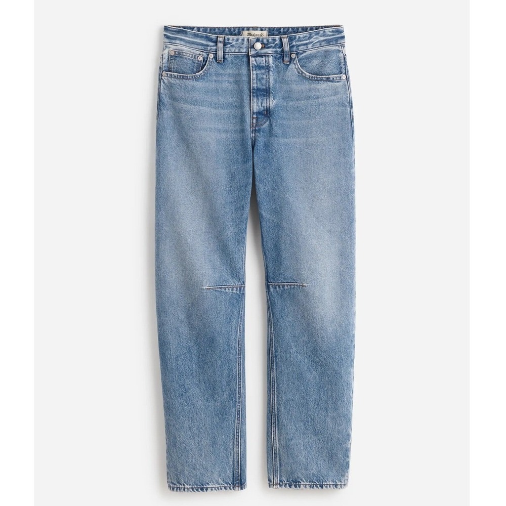 Madewell The Darted Barrel-Leg Jeans Light Denim High Rise Boho Fall Festival